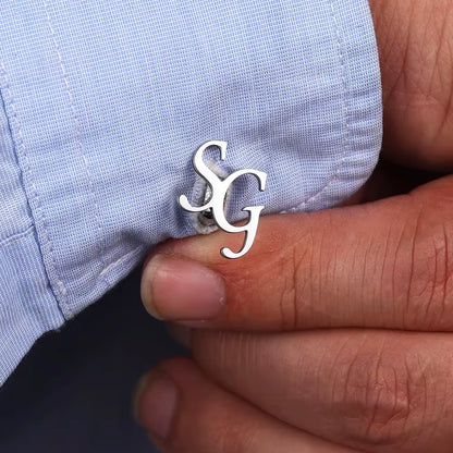 Custom Cufflinks for Man Bridegroom Gifts Gold Plated Shirt Cufflinks for Father Men High Quality Stainless Steel Gift Jewelry