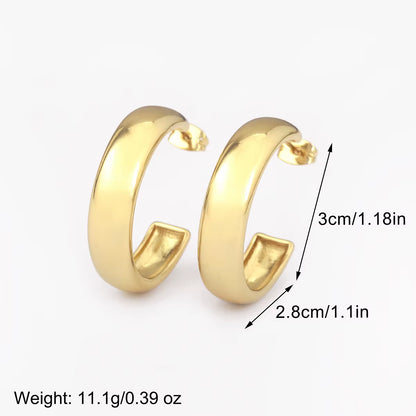 Aurahoop™ Bold Copper Circle Earrings – Four Styles of Effortless Elegance