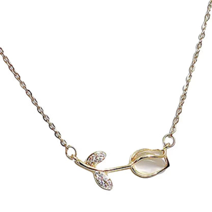 Bloomé™ Elegant Tulip Titanium Necklace – Timeless Grace in Every Petal