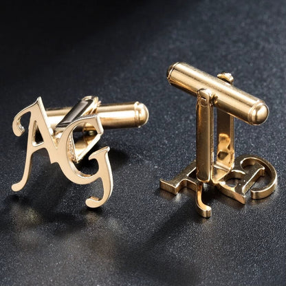 Custom Cufflinks for Man Bridegroom Gifts Gold Plated Shirt Cufflinks for Father Men High Quality Stainless Steel Gift Jewelry
